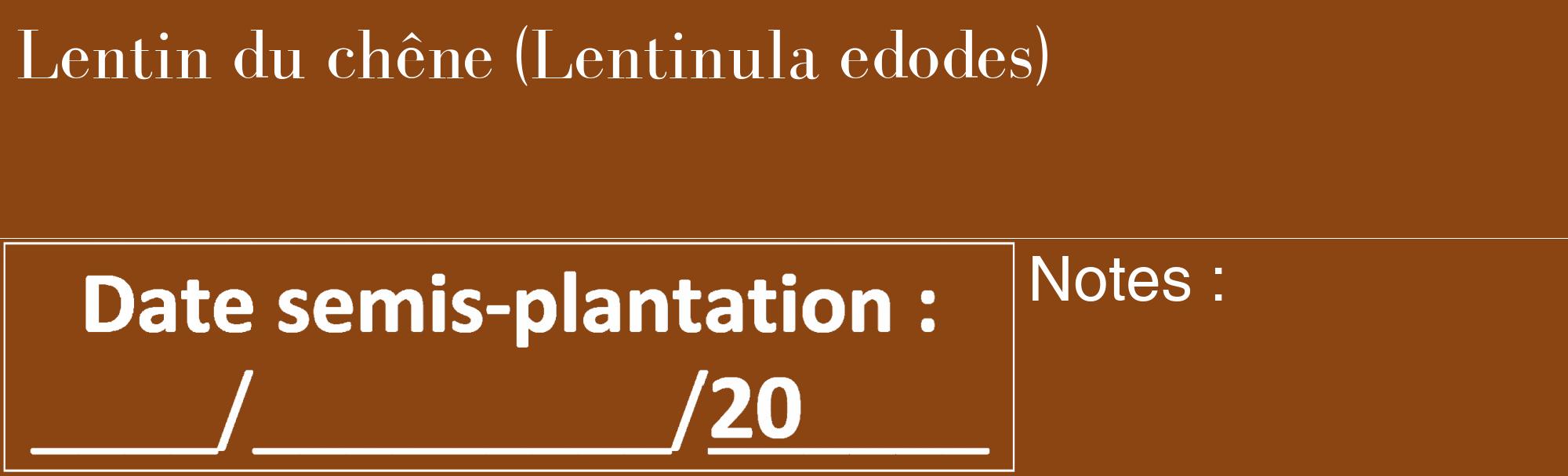 Étiquette de : Lentinula edodes - format c - style blanche30_basique_basiquebod avec comestibilité