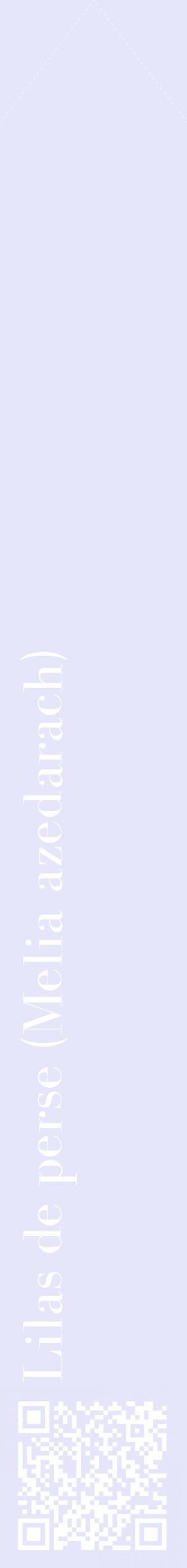 Étiquette de : Melia azedarach - format c - style blanche55_simplebod avec qrcode et comestibilité