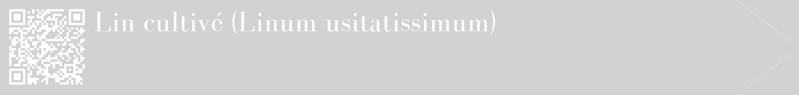 Étiquette de : Linum usitatissimum - format c - style blanche14_simple_simplebod avec qrcode et comestibilité