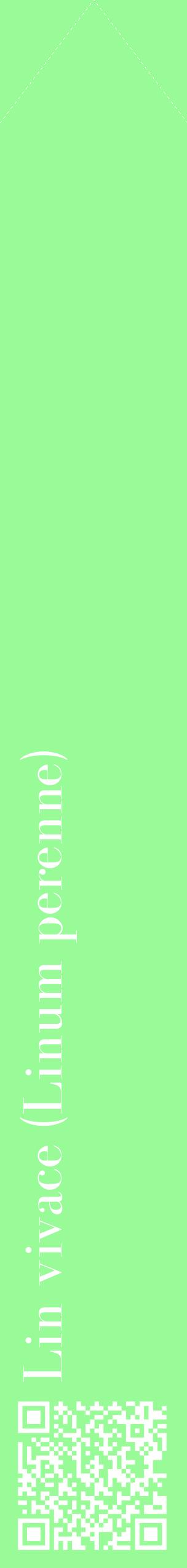 Étiquette de : Linum perenne - format c - style blanche14_simplebod avec qrcode et comestibilité