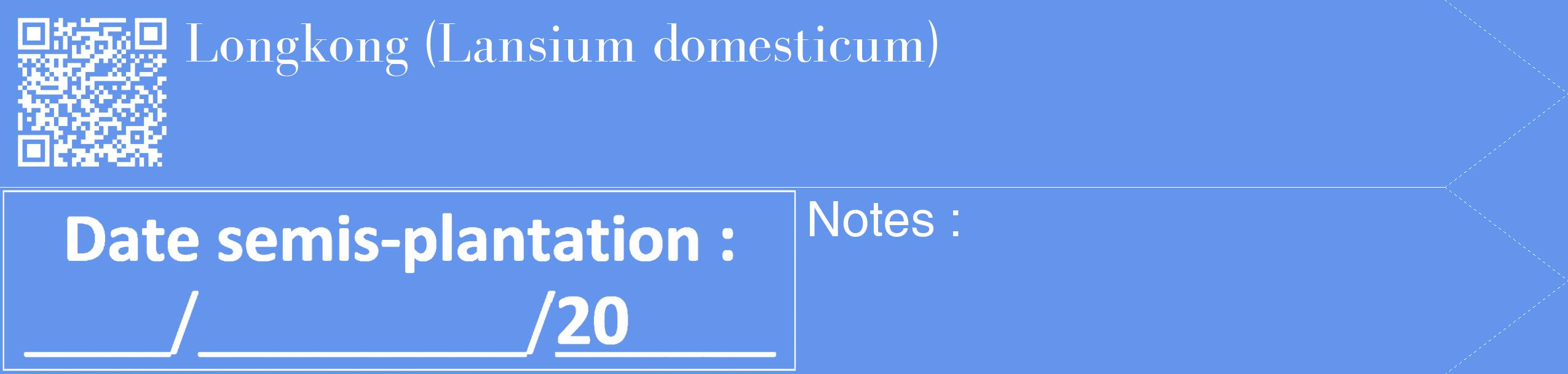 Étiquette de : Lansium domesticum - format c - style blanche4_simple_simplebod avec qrcode et comestibilité