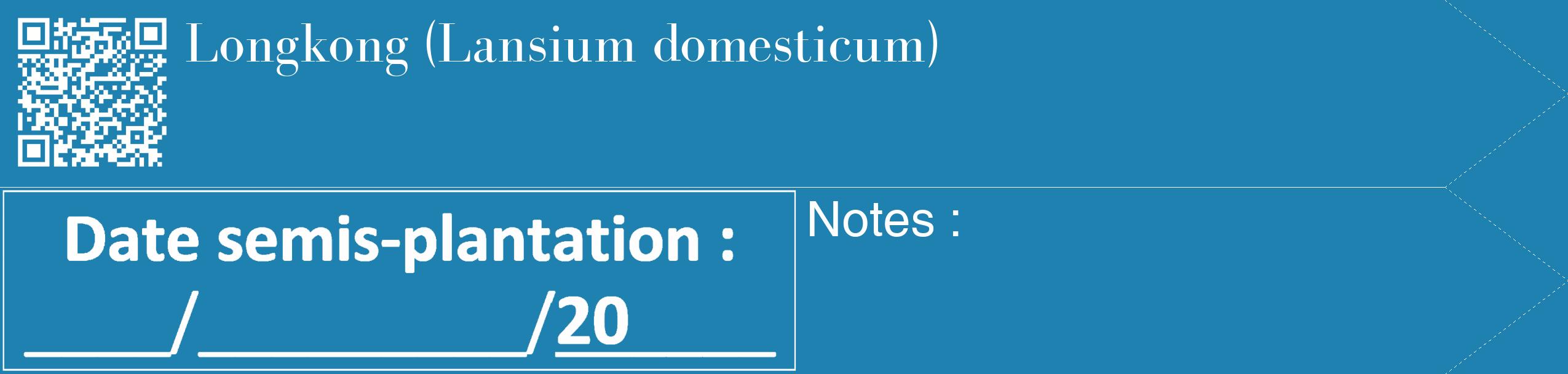 Étiquette de : Lansium domesticum - format c - style blanche6_simple_simplebod avec qrcode et comestibilité
