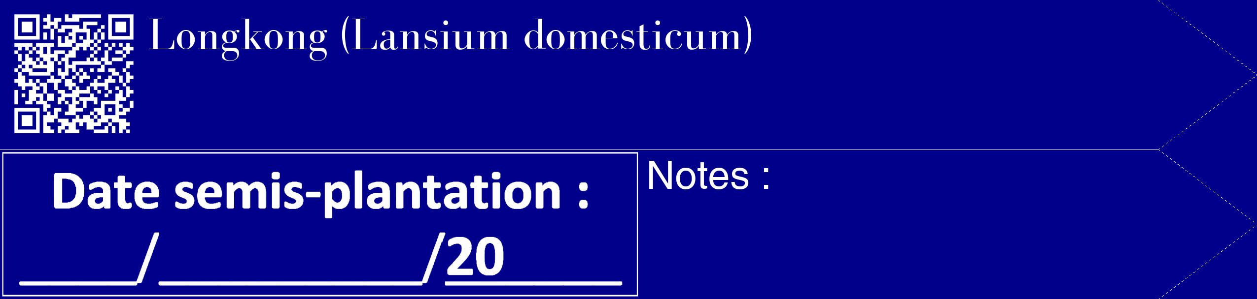 Étiquette de : Lansium domesticum - format c - style blanche7_simple_simplebod avec qrcode et comestibilité