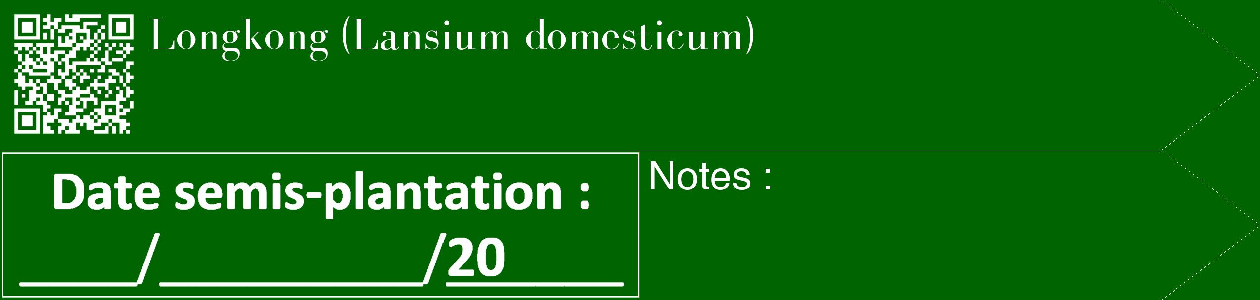 Étiquette de : Lansium domesticum - format c - style blanche8_simple_simplebod avec qrcode et comestibilité