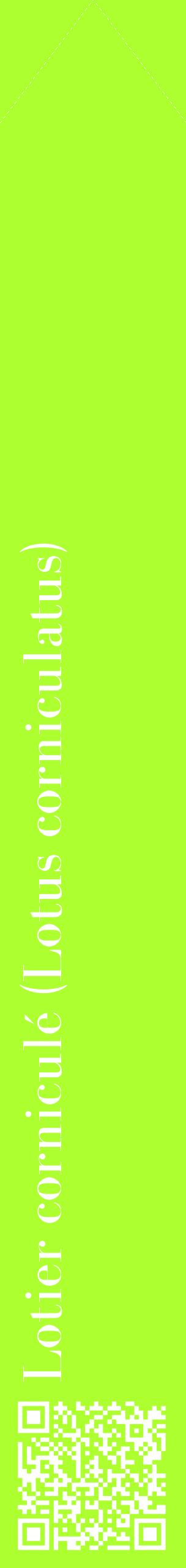Étiquette de : Lotus corniculatus - format c - style blanche17_simplebod avec qrcode et comestibilité