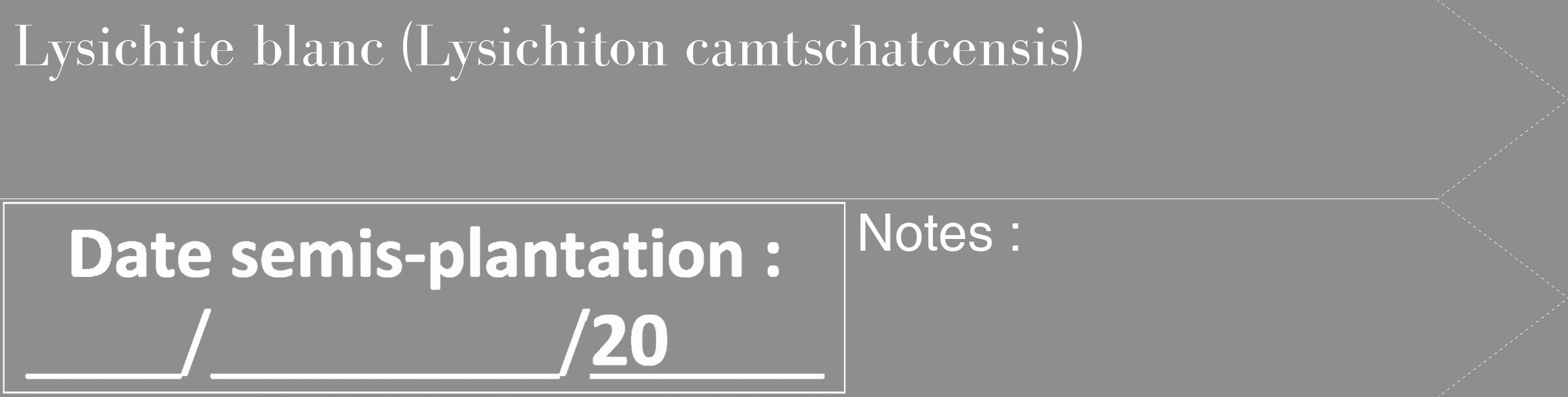 Étiquette de : Lysichiton camtschatcensis - format c - style blanche25_simple_simplebod avec comestibilité