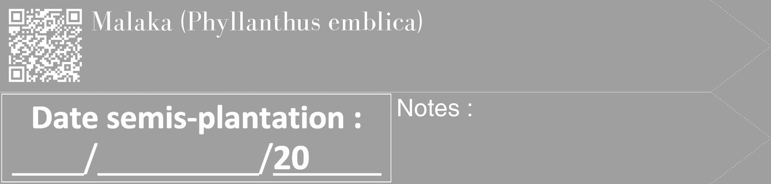Étiquette de : Phyllanthus emblica - format c - style blanche24_simple_simplebod avec qrcode et comestibilité