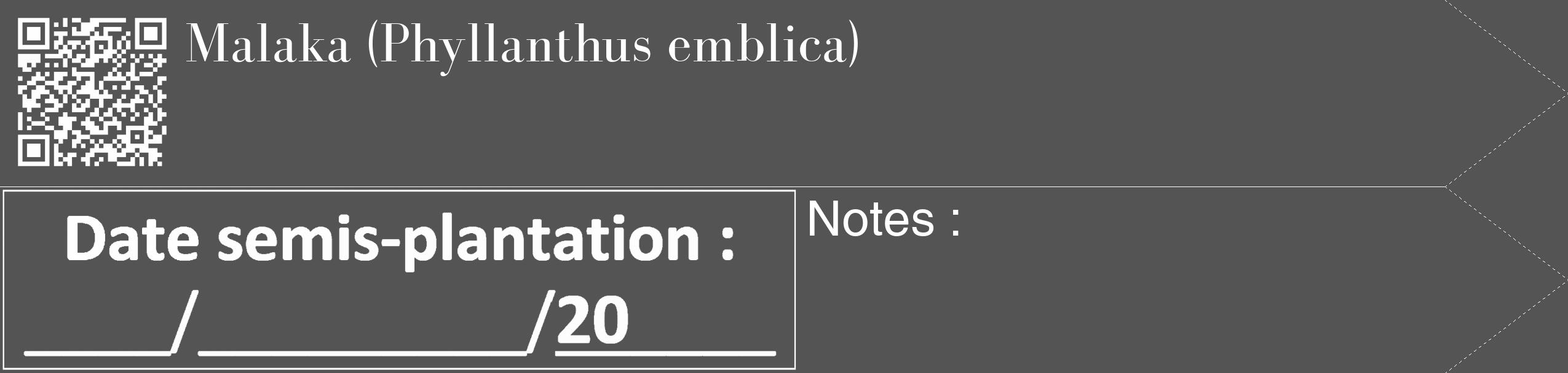 Étiquette de : Phyllanthus emblica - format c - style blanche30_simple_simplebod avec qrcode et comestibilité