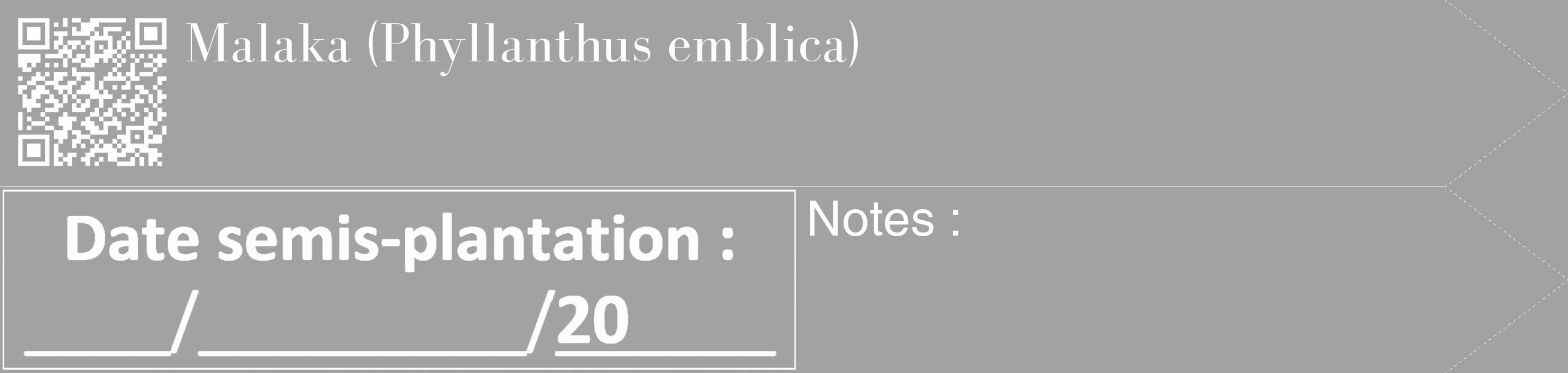 Étiquette de : Phyllanthus emblica - format c - style blanche38_simple_simplebod avec qrcode et comestibilité