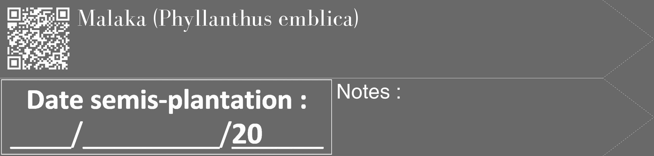 Étiquette de : Phyllanthus emblica - format c - style blanche51_simple_simplebod avec qrcode et comestibilité