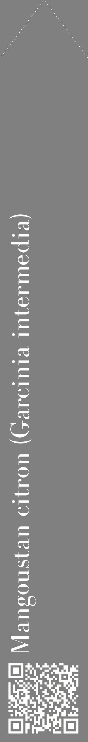 Étiquette de : Garcinia intermedia - format c - style blanche57_simplebod avec qrcode et comestibilité