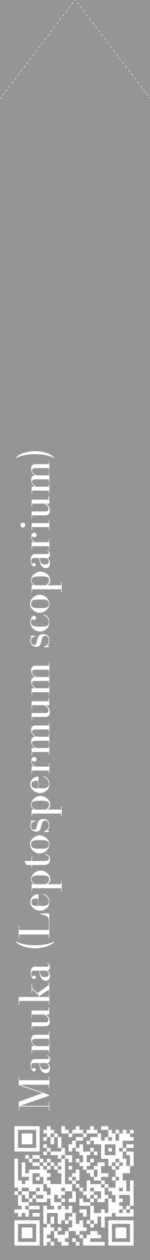 Étiquette de : Leptospermum scoparium - format c - style blanche16_simple_simplebod avec qrcode et comestibilité - position verticale