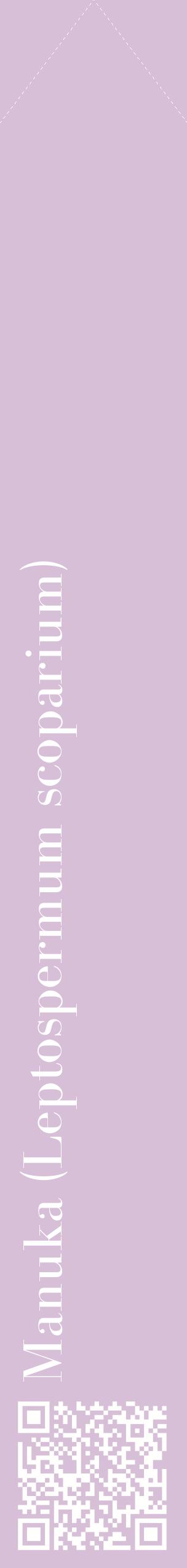Étiquette de : Leptospermum scoparium - format c - style blanche54_simplebod avec qrcode et comestibilité