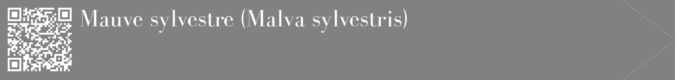 Étiquette de : Malva sylvestris - format c - style blanche50_simple_simplebod avec qrcode et comestibilité