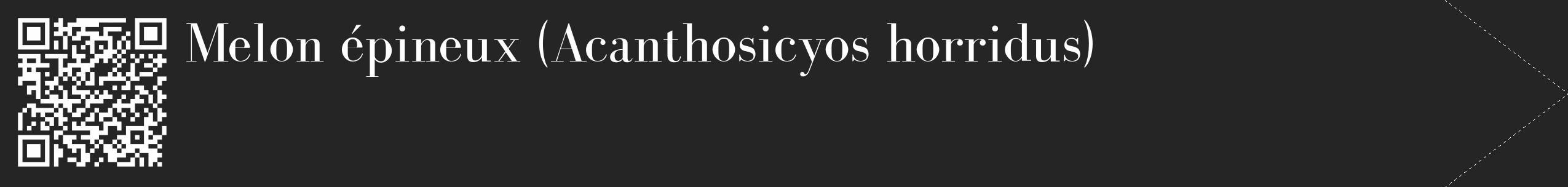 Étiquette de : Acanthosicyos horridus - format c - style blanche47_simple_simplebod avec qrcode et comestibilité