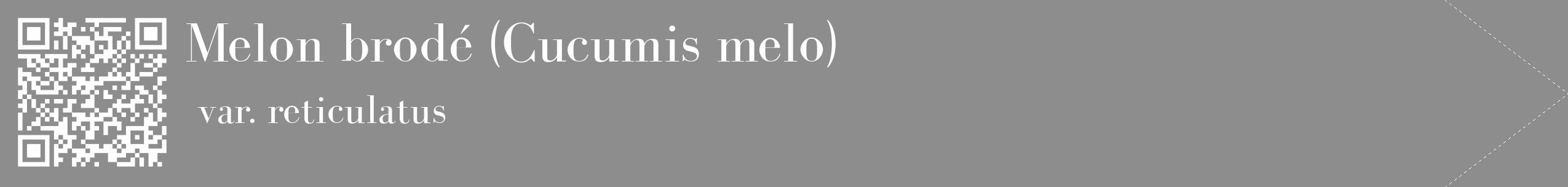 Étiquette de : Cucumis melo var. reticulatus - format c - style blanche2_simple_simplebod avec qrcode et comestibilité