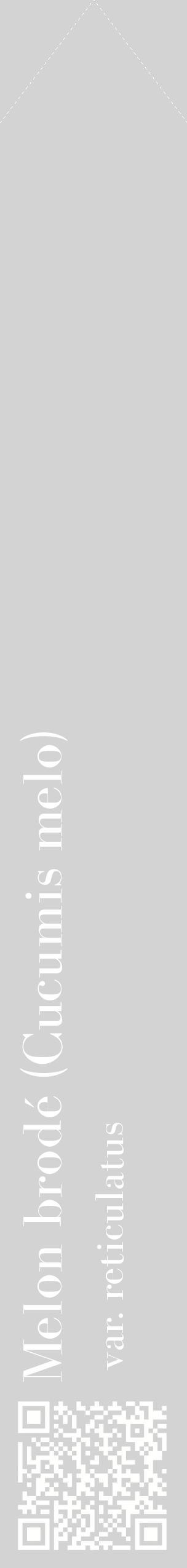 Étiquette de : Cucumis melo var. reticulatus - format c - style blanche56_simplebod avec qrcode et comestibilité