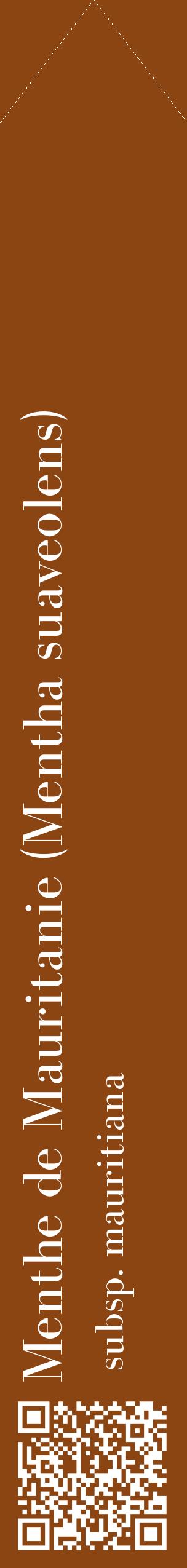 Étiquette de : Mentha suaveolens subsp. mauritiana - format c - style blanche30_simplebod avec qrcode et comestibilité