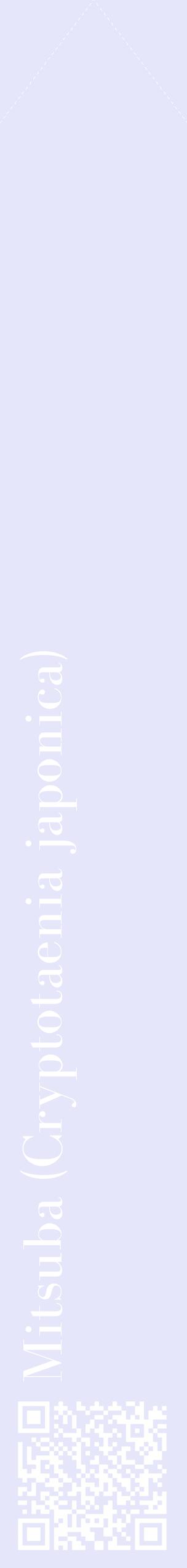 Étiquette de : Cryptotaenia japonica - format c - style blanche55_simplebod avec qrcode et comestibilité