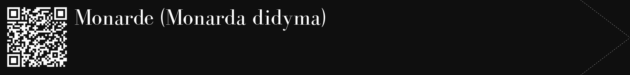 Étiquette de : Monarda didyma - format c - style blanche7_simple_simplebod avec qrcode et comestibilité