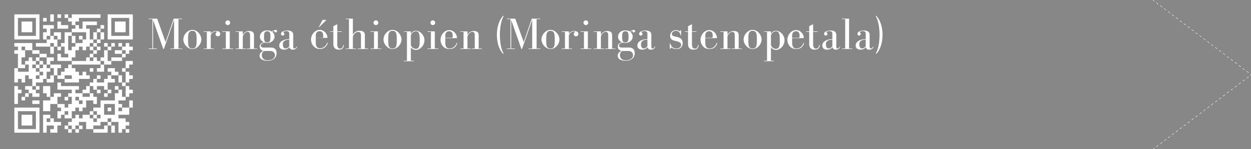 Étiquette de : Moringa stenopetala - format c - style blanche12_simple_simplebod avec qrcode et comestibilité