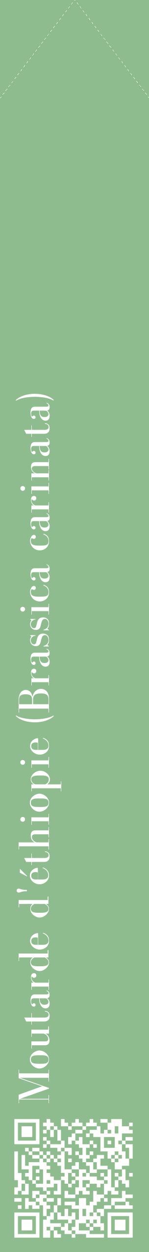 Étiquette de : Brassica carinata - format c - style blanche13_simplebod avec qrcode et comestibilité