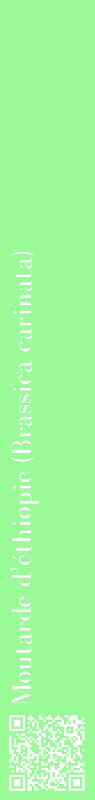 Étiquette de : Brassica carinata - format c - style blanche14_simplebod avec qrcode et comestibilité