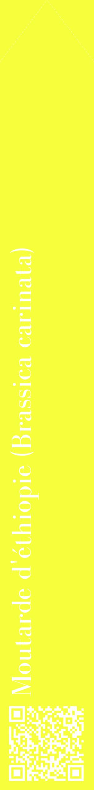 Étiquette de : Brassica carinata - format c - style blanche18_simplebod avec qrcode et comestibilité