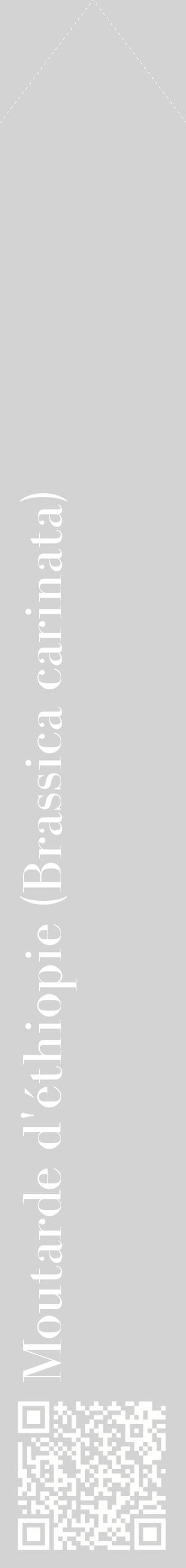 Étiquette de : Brassica carinata - format c - style blanche56_simplebod avec qrcode et comestibilité