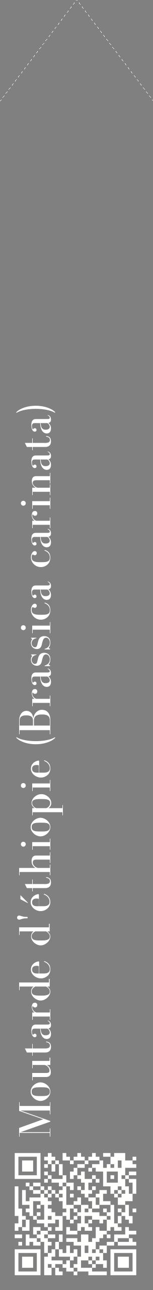 Étiquette de : Brassica carinata - format c - style blanche57_simplebod avec qrcode et comestibilité