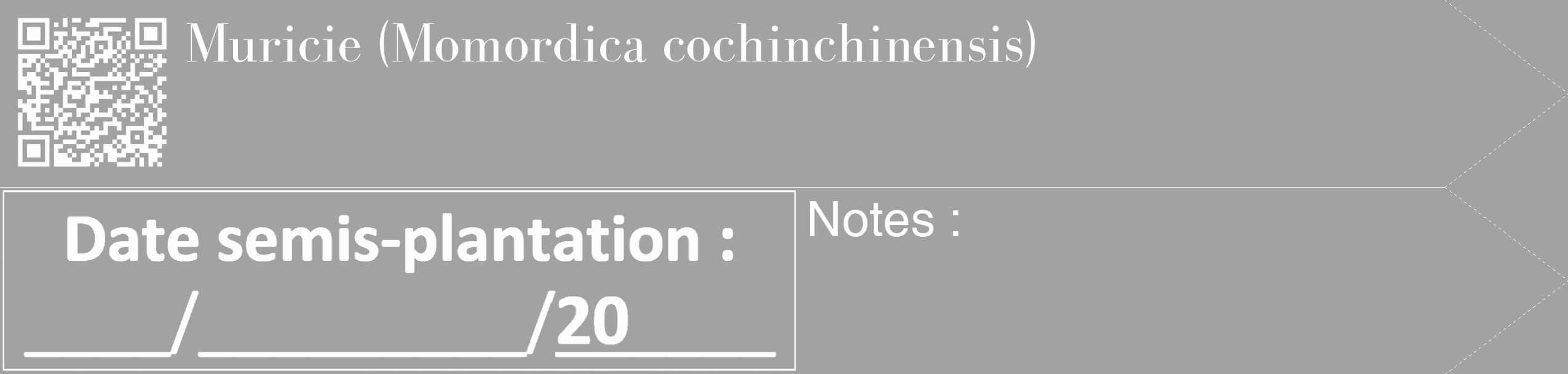 Étiquette de : Momordica cochinchinensis - format c - style blanche38_simple_simplebod avec qrcode et comestibilité
