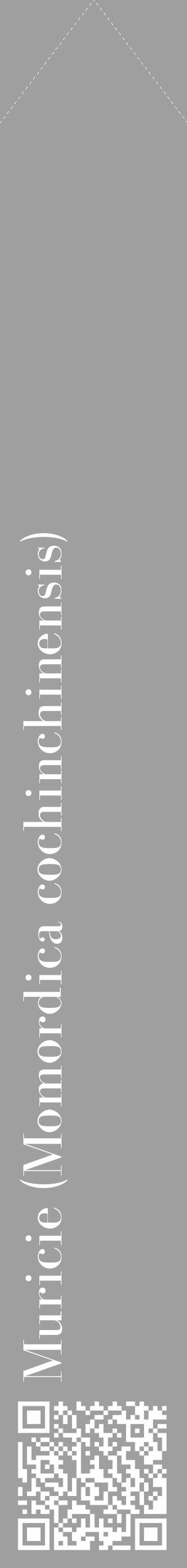 Étiquette de : Momordica cochinchinensis - format c - style blanche24_simple_simplebod avec qrcode et comestibilité - position verticale