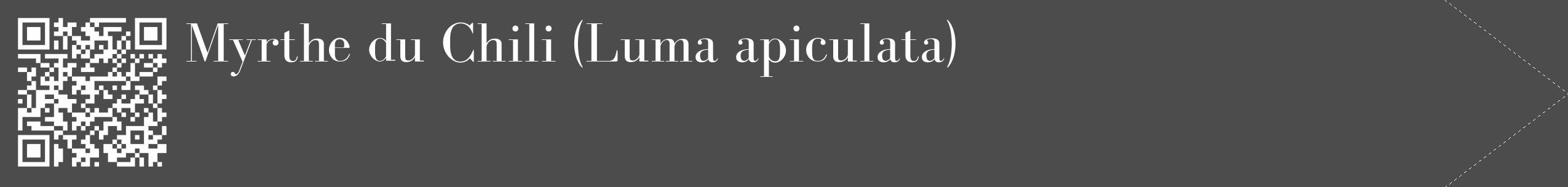 Étiquette de : Luma apiculata - format c - style blanche27_simple_simplebod avec qrcode et comestibilité