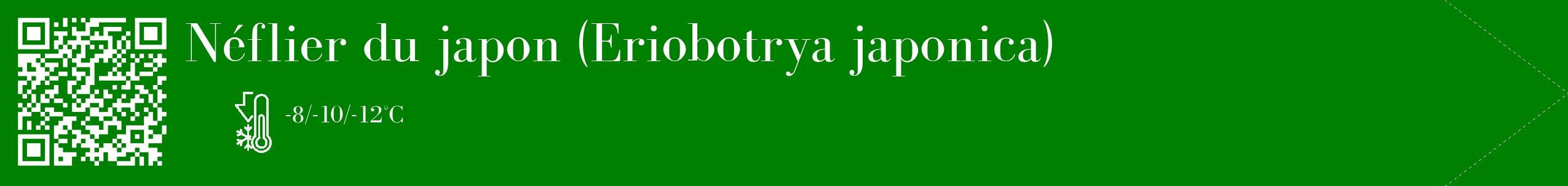 Étiquette de : Eriobotrya japonica - format c - style blanche9_simple_simplebod avec qrcode et comestibilité