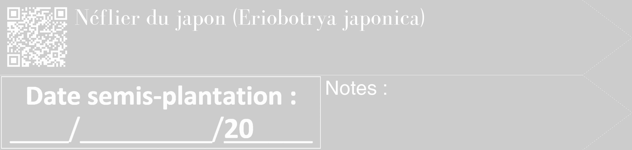 Étiquette de : Eriobotrya japonica - format c - style blanche0_simple_simplebod avec qrcode et comestibilité