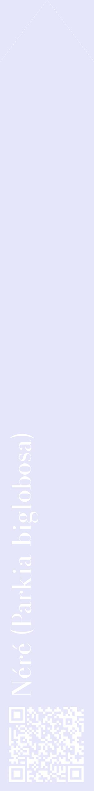 Étiquette de : Parkia biglobosa - format c - style blanche55_simplebod avec qrcode et comestibilité