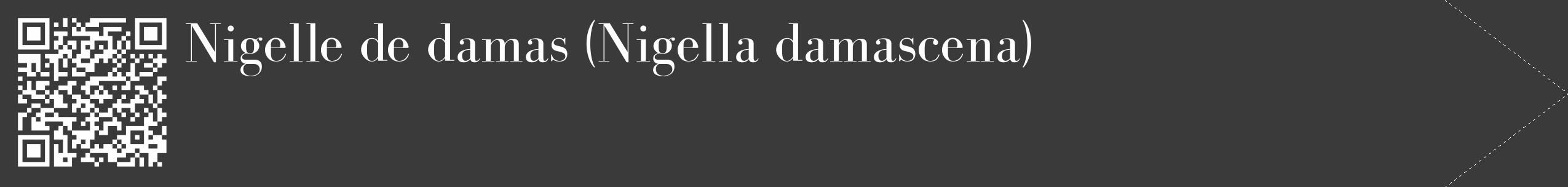 Étiquette de : Nigella damascena - format c - style blanche8_simple_simplebod avec qrcode et comestibilité