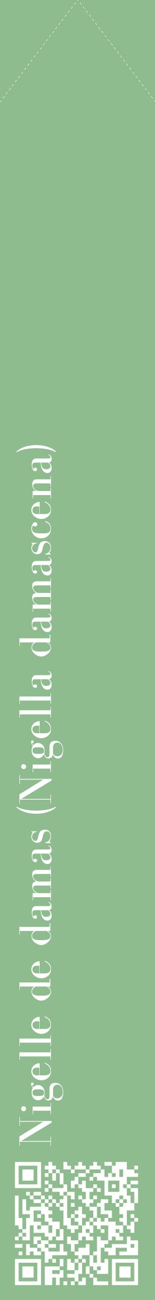 Étiquette de : Nigella damascena - format c - style blanche13_simplebod avec qrcode et comestibilité