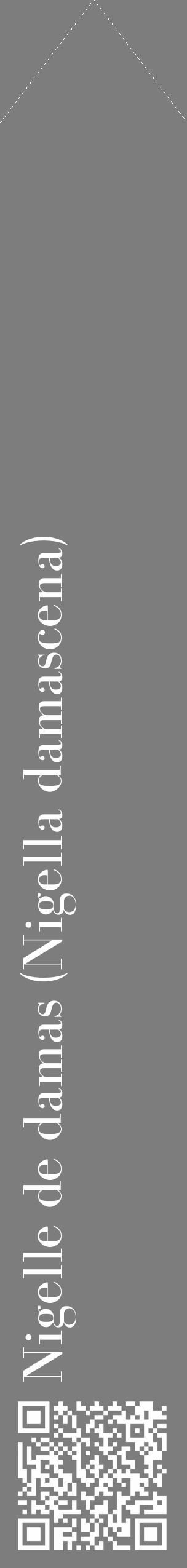 Étiquette de : Nigella damascena - format c - style blanche35_simple_simplebod avec qrcode et comestibilité - position verticale