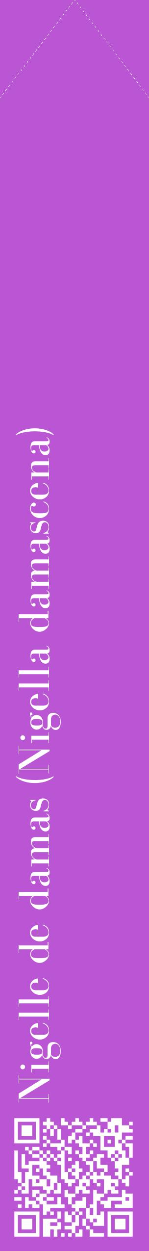 Étiquette de : Nigella damascena - format c - style blanche50_simplebod avec qrcode et comestibilité