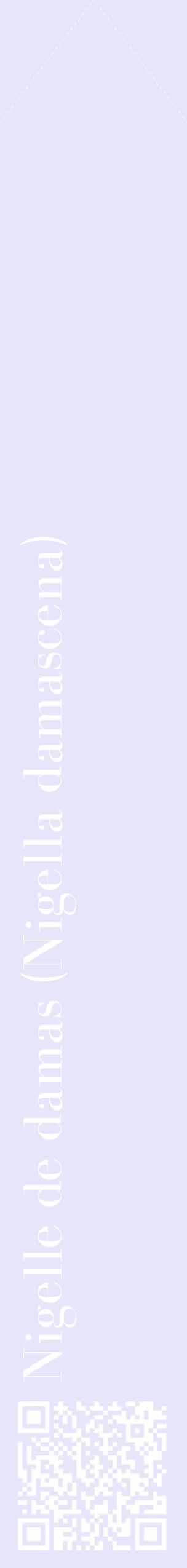 Étiquette de : Nigella damascena - format c - style blanche55_simplebod avec qrcode et comestibilité