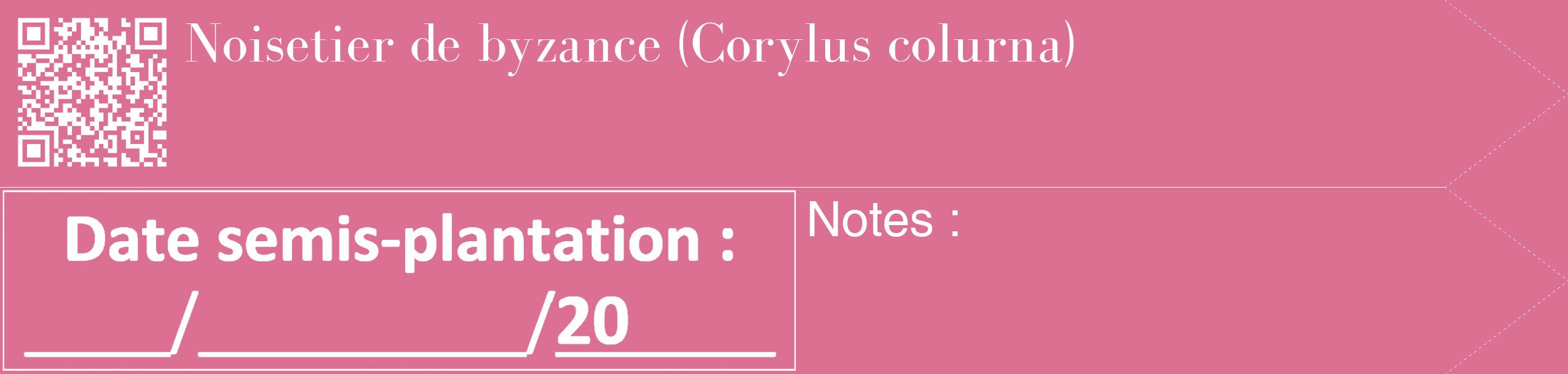 Étiquette de : Corylus colurna - format c - style blanche44_simple_simplebod avec qrcode et comestibilité