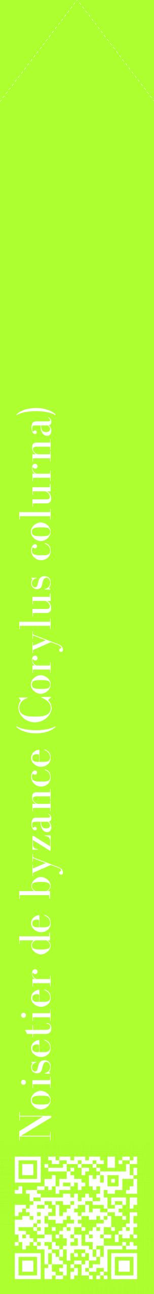 Étiquette de : Corylus colurna - format c - style blanche17_simplebod avec qrcode et comestibilité