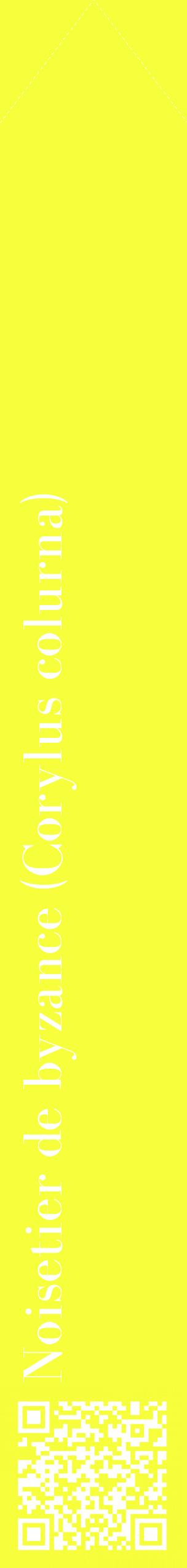 Étiquette de : Corylus colurna - format c - style blanche18_simplebod avec qrcode et comestibilité
