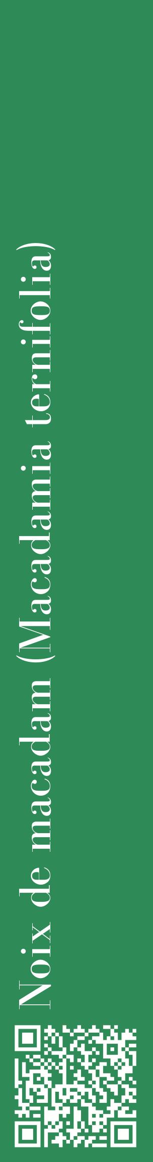 Étiquette de : Macadamia ternifolia - format c - style blanche11_basiquebod avec qrcode et comestibilité