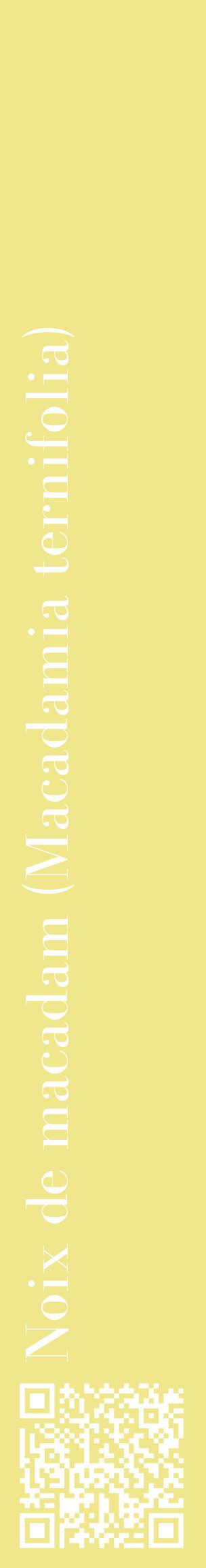 Étiquette de : Macadamia ternifolia - format c - style blanche20_basiquebod avec qrcode et comestibilité