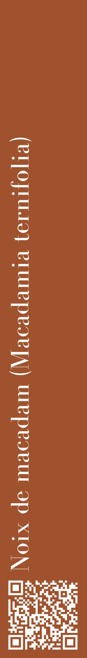 Étiquette de : Macadamia ternifolia - format c - style blanche32_basiquebod avec qrcode et comestibilité