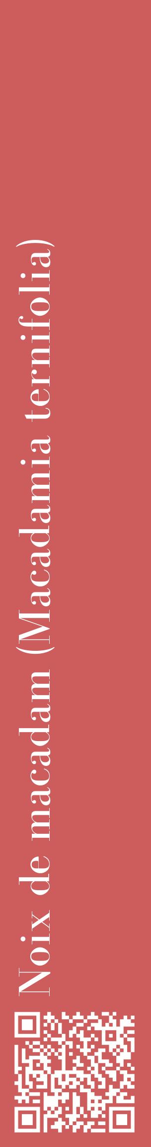 Étiquette de : Macadamia ternifolia - format c - style blanche35_basiquebod avec qrcode et comestibilité