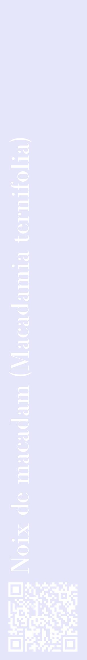 Étiquette de : Macadamia ternifolia - format c - style blanche55_basiquebod avec qrcode et comestibilité
