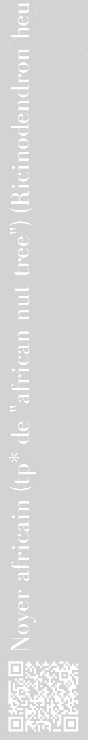 Étiquette de : Ricinodendron heudelotii - format c - style blanche56_simplebod avec qrcode et comestibilité